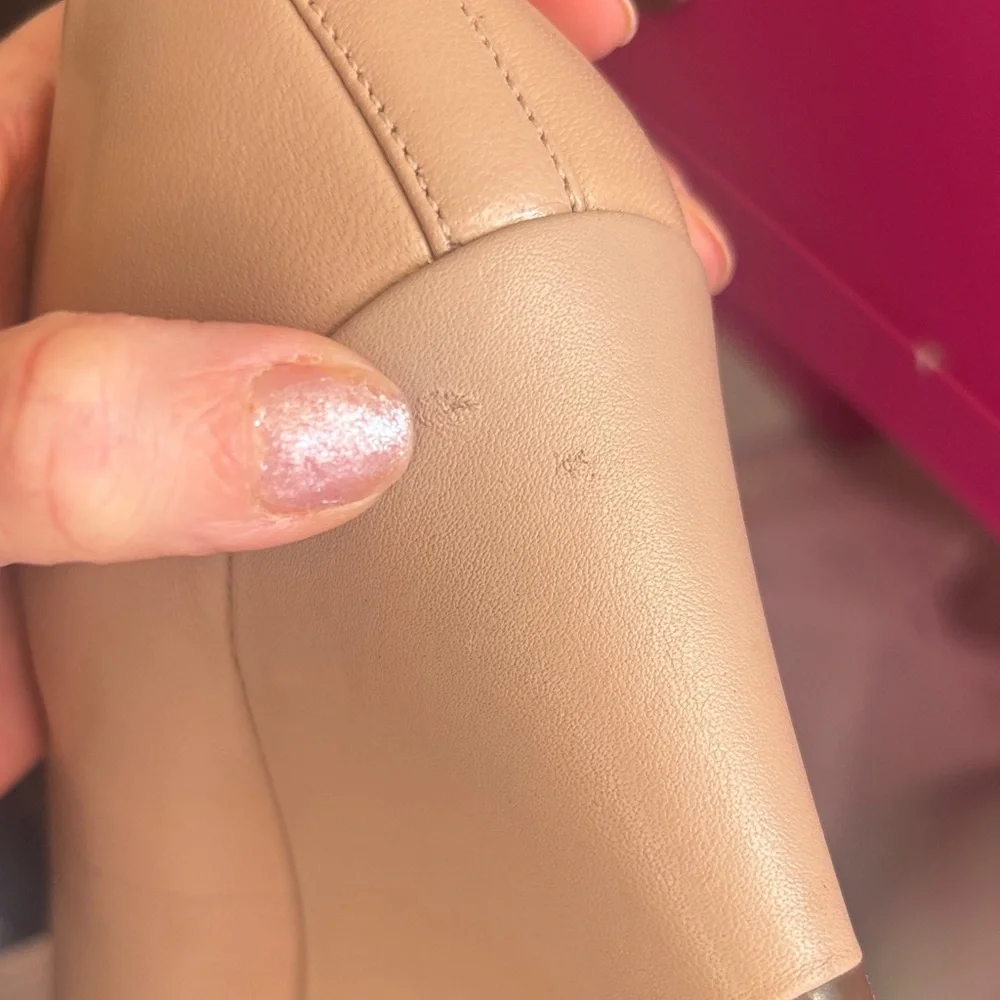 NATURALIZER Nude Color Peep-Toe Wedges - Picture 3 of 10